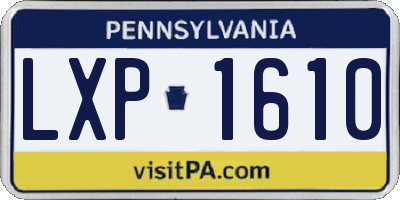 PA license plate LXP1610