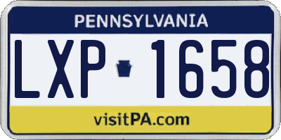 PA license plate LXP1658