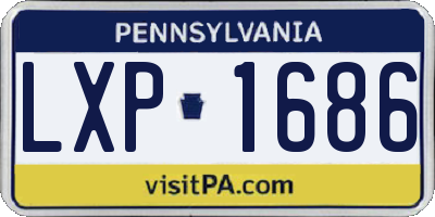 PA license plate LXP1686