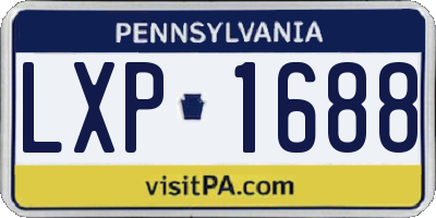 PA license plate LXP1688