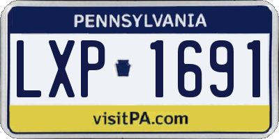 PA license plate LXP1691