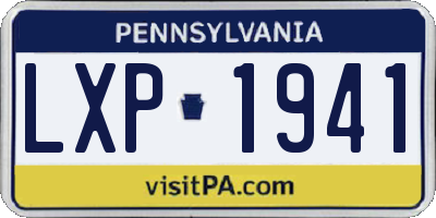 PA license plate LXP1941