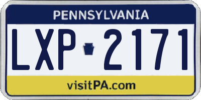PA license plate LXP2171