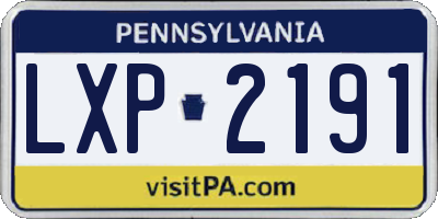 PA license plate LXP2191