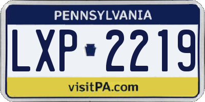 PA license plate LXP2219
