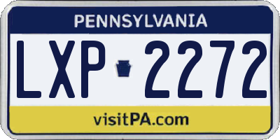PA license plate LXP2272