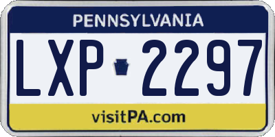 PA license plate LXP2297