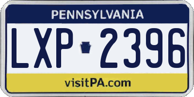 PA license plate LXP2396