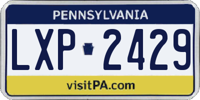 PA license plate LXP2429
