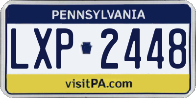 PA license plate LXP2448