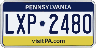 PA license plate LXP2480