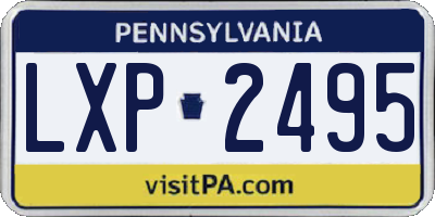 PA license plate LXP2495