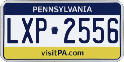 PA license plate LXP2556
