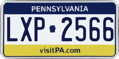 PA license plate LXP2566