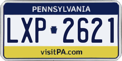 PA license plate LXP2621