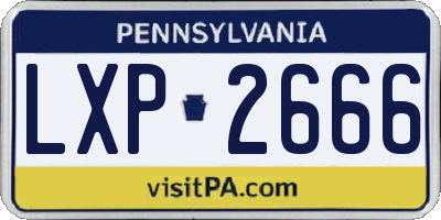 PA license plate LXP2666