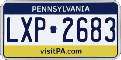 PA license plate LXP2683