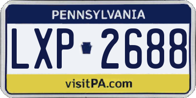 PA license plate LXP2688