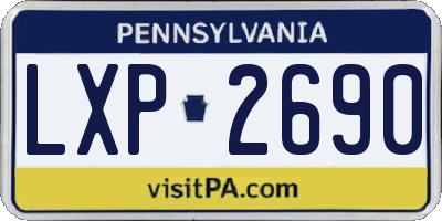 PA license plate LXP2690