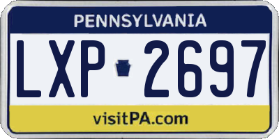 PA license plate LXP2697