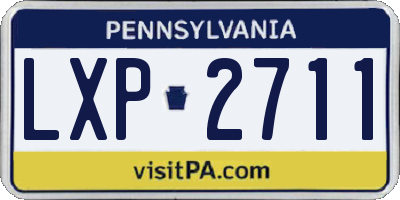 PA license plate LXP2711