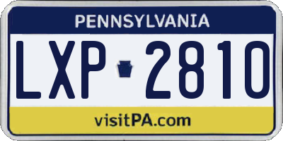 PA license plate LXP2810
