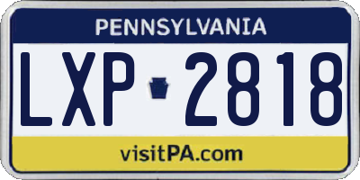PA license plate LXP2818