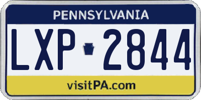 PA license plate LXP2844