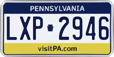 PA license plate LXP2946