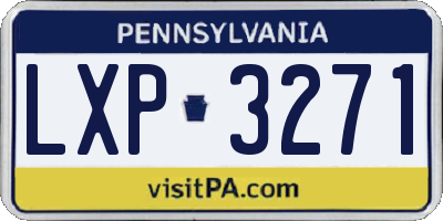 PA license plate LXP3271