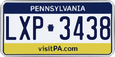 PA license plate LXP3438