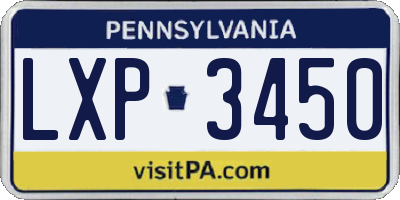 PA license plate LXP3450