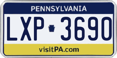 PA license plate LXP3690