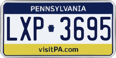 PA license plate LXP3695