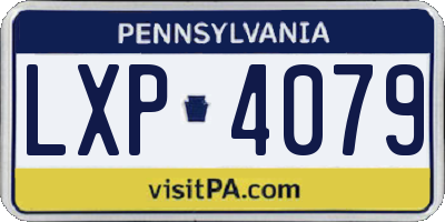 PA license plate LXP4079