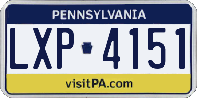 PA license plate LXP4151