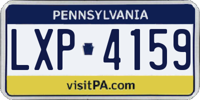 PA license plate LXP4159