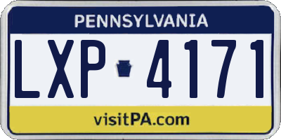 PA license plate LXP4171