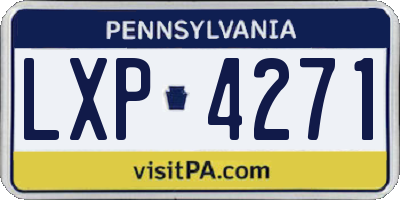 PA license plate LXP4271