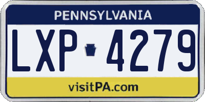 PA license plate LXP4279