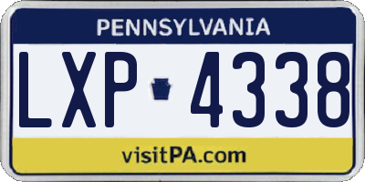 PA license plate LXP4338