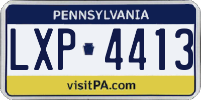 PA license plate LXP4413