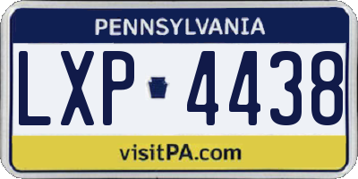 PA license plate LXP4438