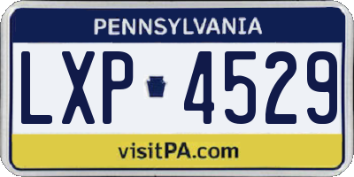 PA license plate LXP4529