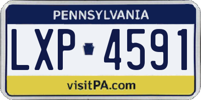 PA license plate LXP4591