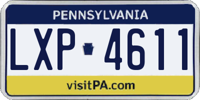 PA license plate LXP4611