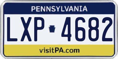 PA license plate LXP4682