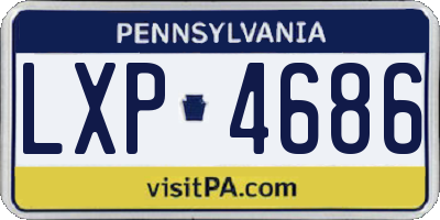 PA license plate LXP4686