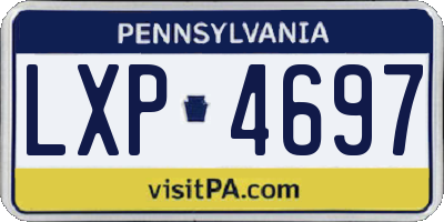 PA license plate LXP4697