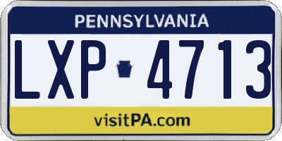 PA license plate LXP4713